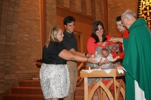 Pouring the Holy Water