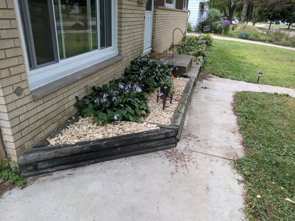 Garden box with mulch