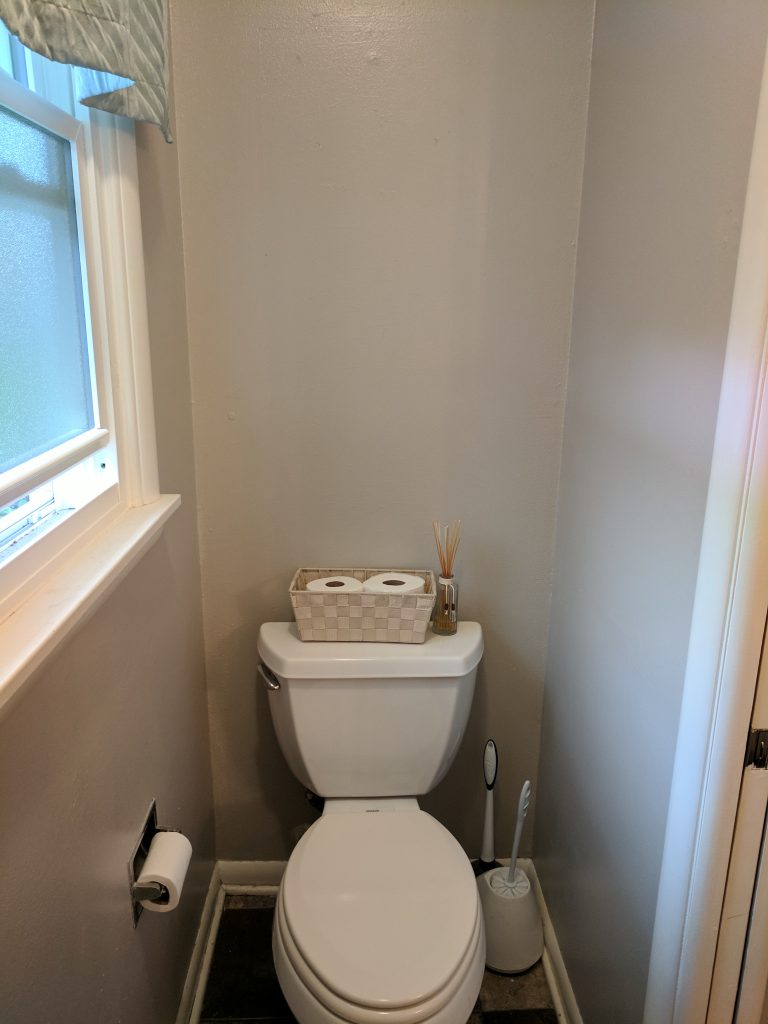 Toilet room - Painted and extra stuff removed from walls
