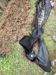 Drainage Tile End Drain Installed