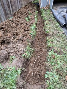 Drainage Tile Trench Cleared