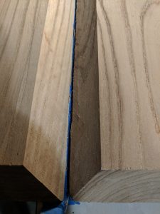 Mantle Tape Before Glue-Up Detail