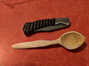Spoon carving finished