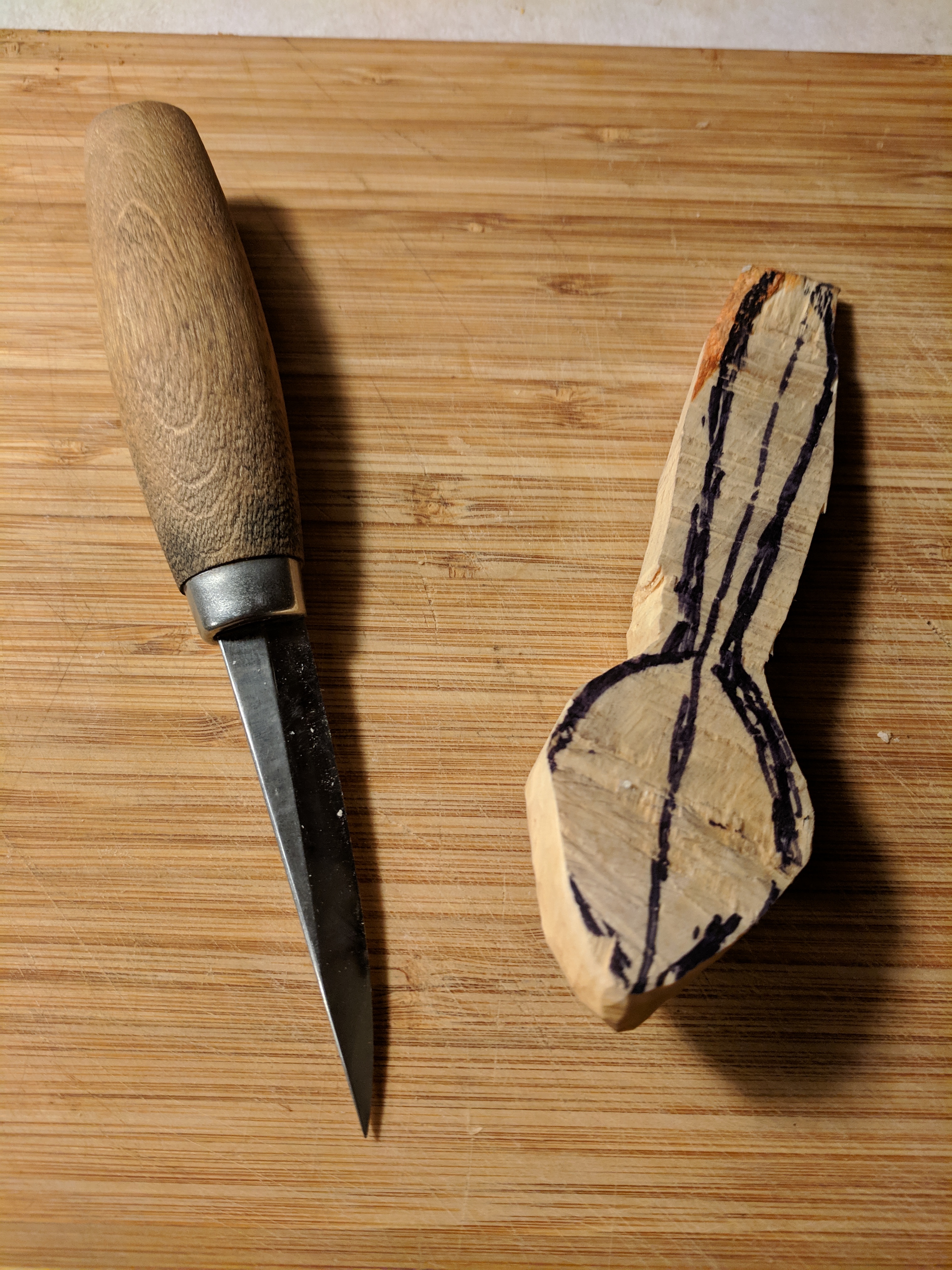 Spoon carving outline